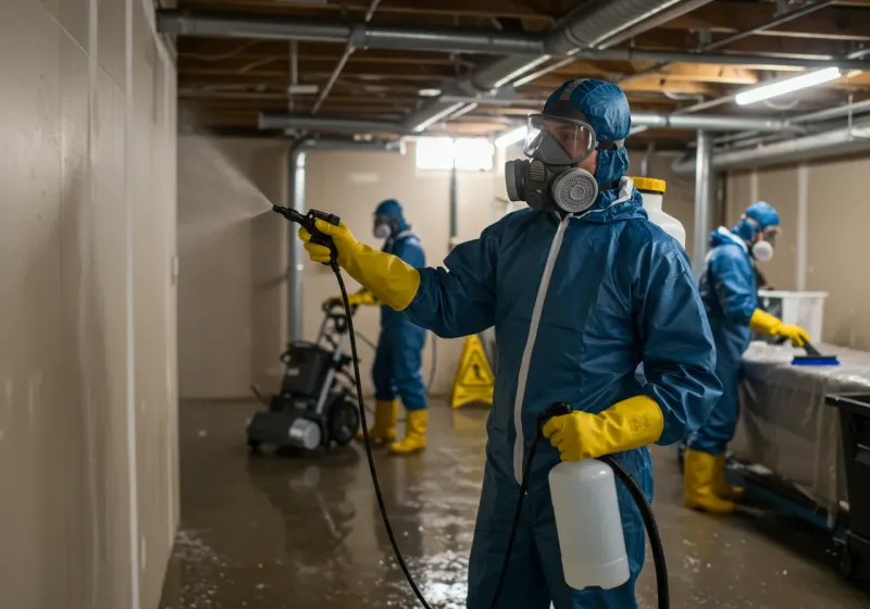 Basement Sanitization and Antimicrobial Treatment process in Hagerstown, IN